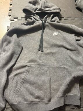 Nike Gray Pullover Hoodie with White Logo